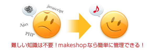 難しい知識は不要!makeshopなら簡単に管理できる!